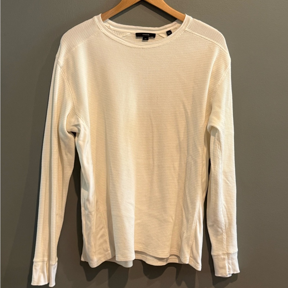 *GENTLY WORN* Men's Size L Micro-Waffle Pima Cotton Double-Collar Long-Sleeve